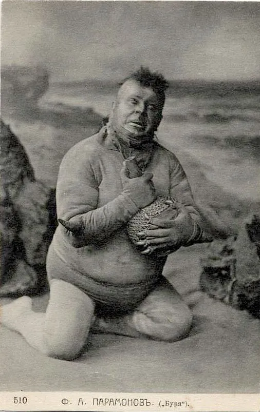Fyodor Paramonov as Caliban in Moscow, 1905