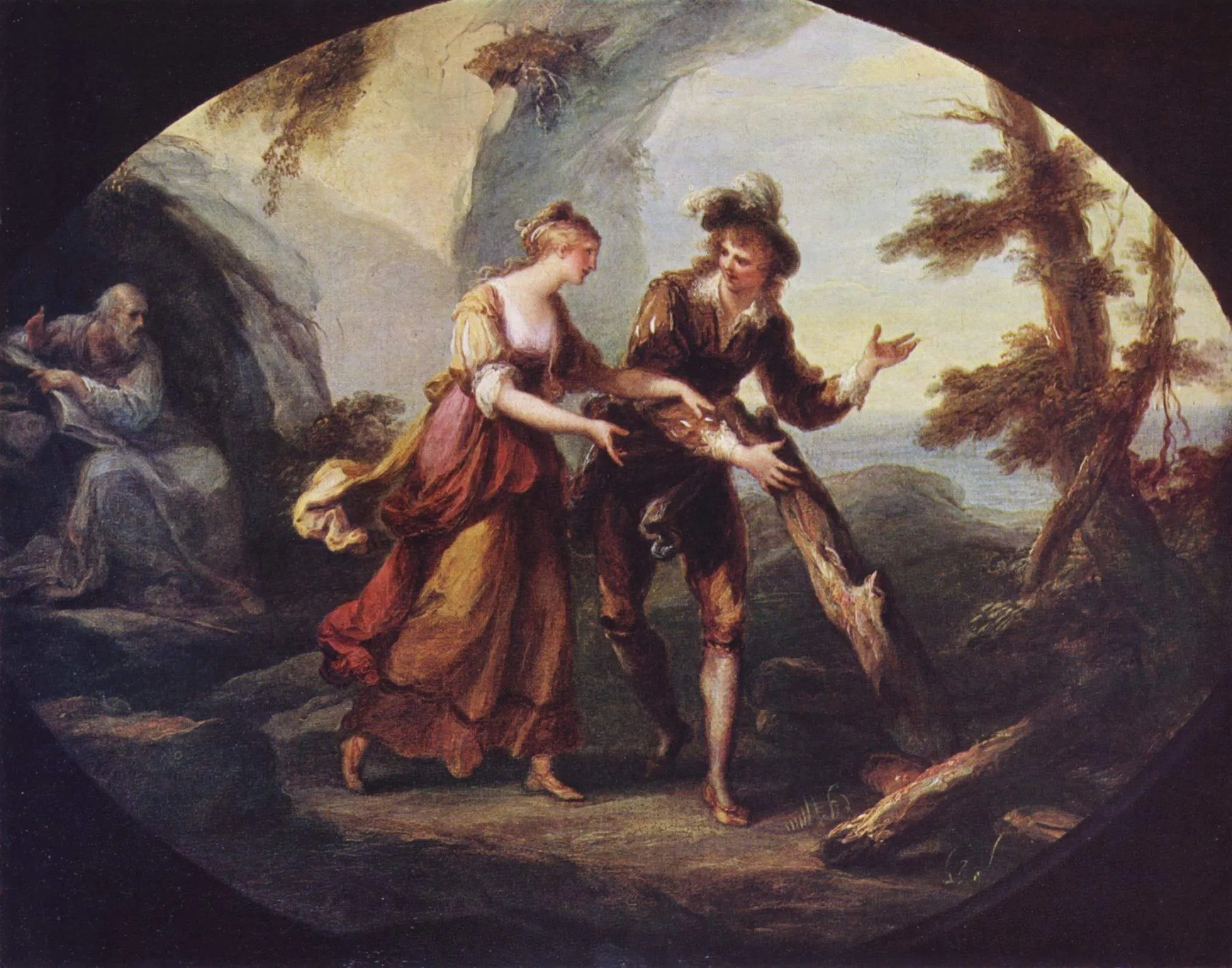Miranda and Ferdinand pained by Angelica Kauffmann, 1782