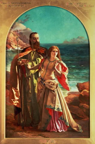 Prospero and Miranda painted by William Maw Egley about 1850