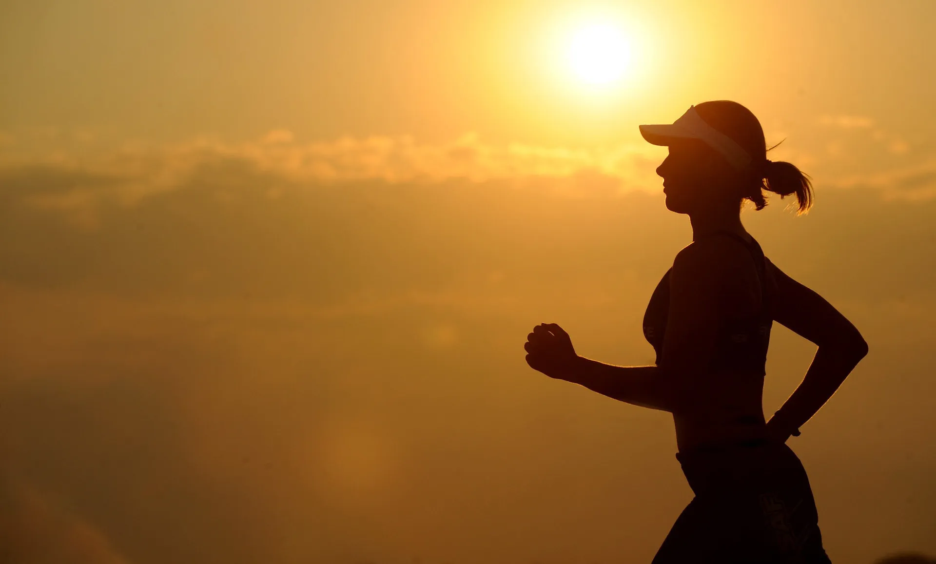 A woman jogging