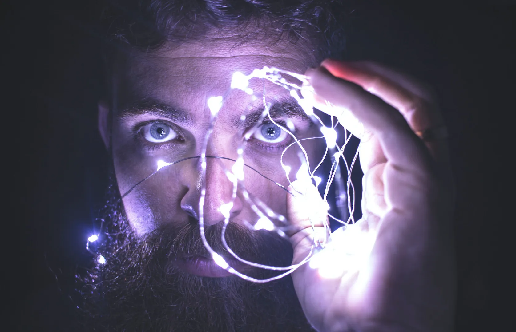 Face with lights