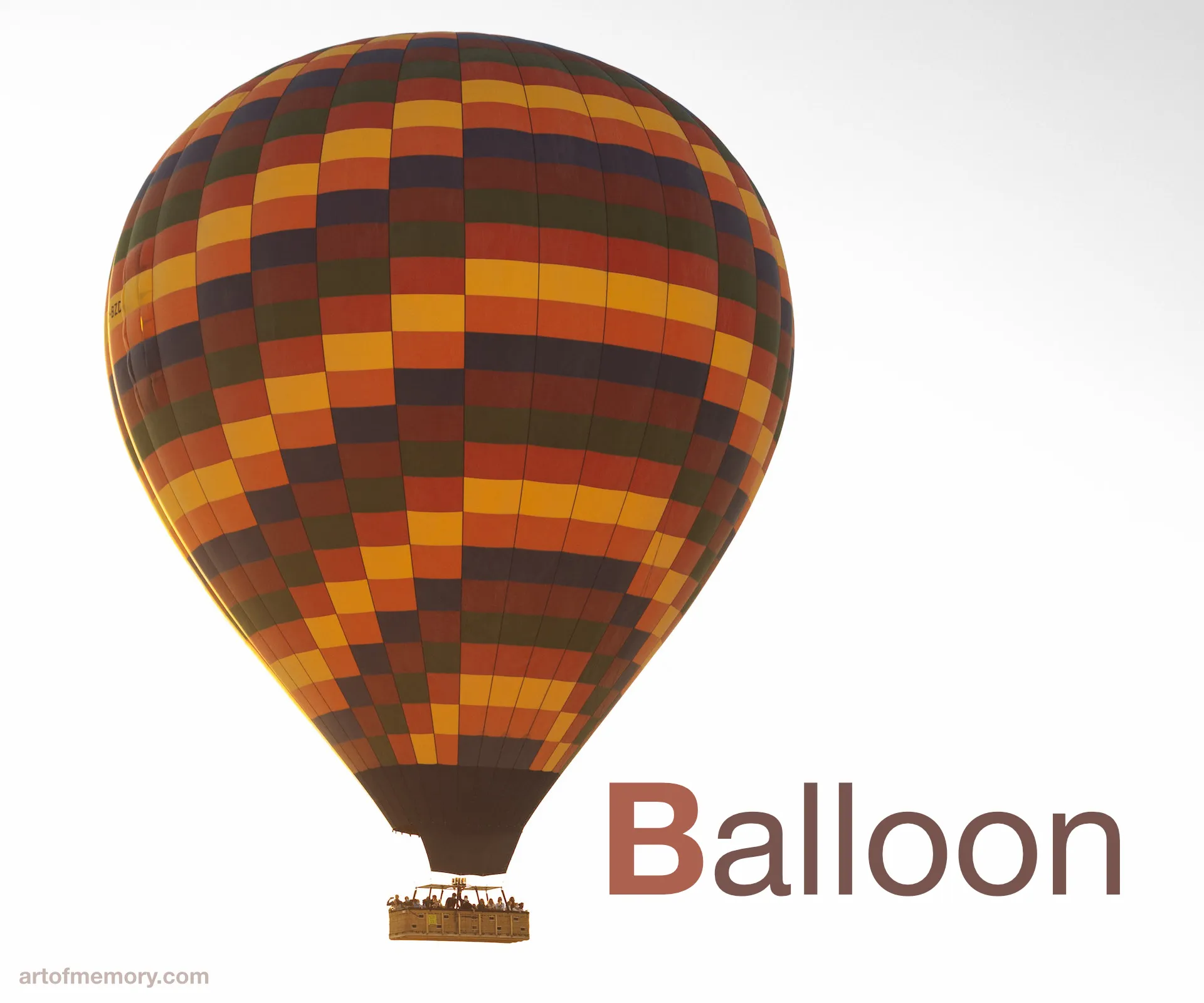 A balloon could represent the letter B in a peg list
