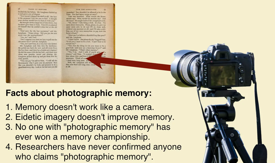 Why photographic memory doesn't exist