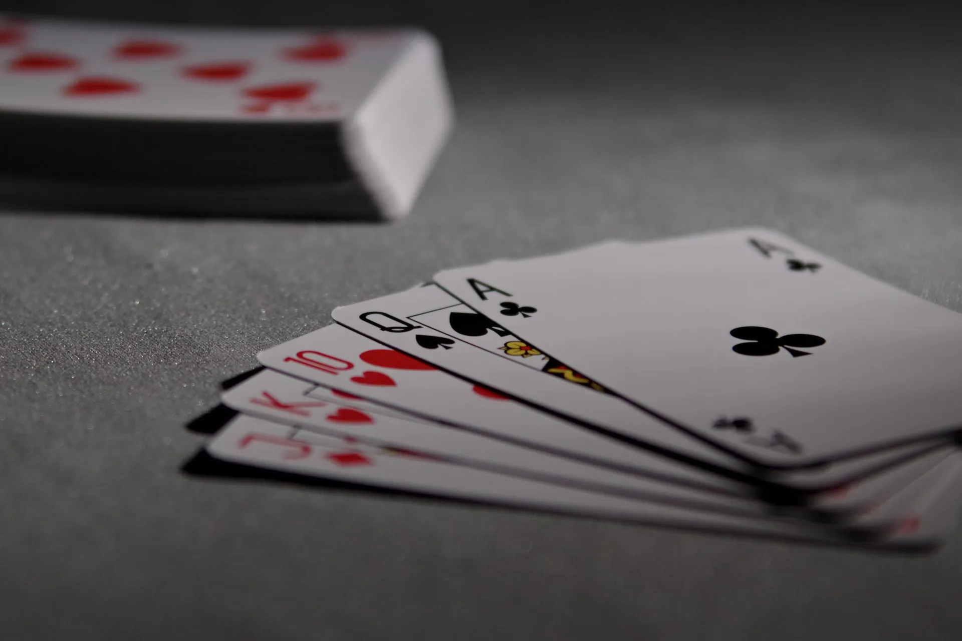 Playing cards on a table