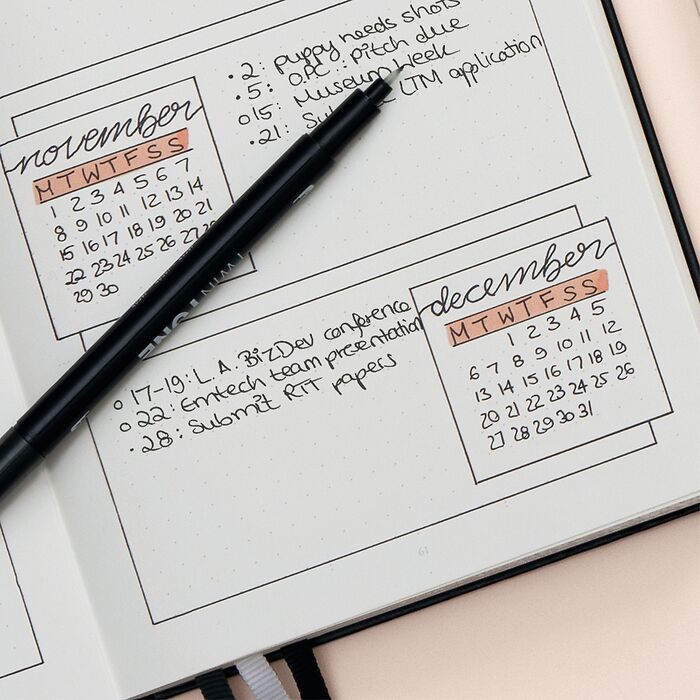 The official Bullet Journal notebook makes a great notebook for memory work. Bullet Journal